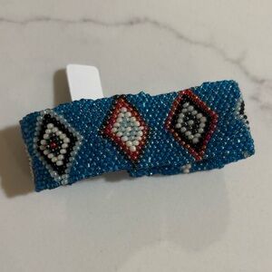 Marshalls Blue Beaded Bracelet with Geometric Design